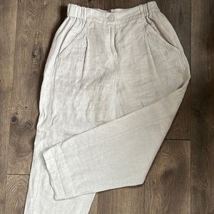 Poetry linen wide leg womens pants